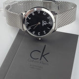 Calvin Klein Minimal Black Dial Silver Mesh Bracelet Watch for Women - K3M52151 Buy Now By Calvin Klein