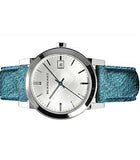 Burberry White Dial Turquoise Leather Strap Watch for Women - BU9120 Buy Now By Burberry