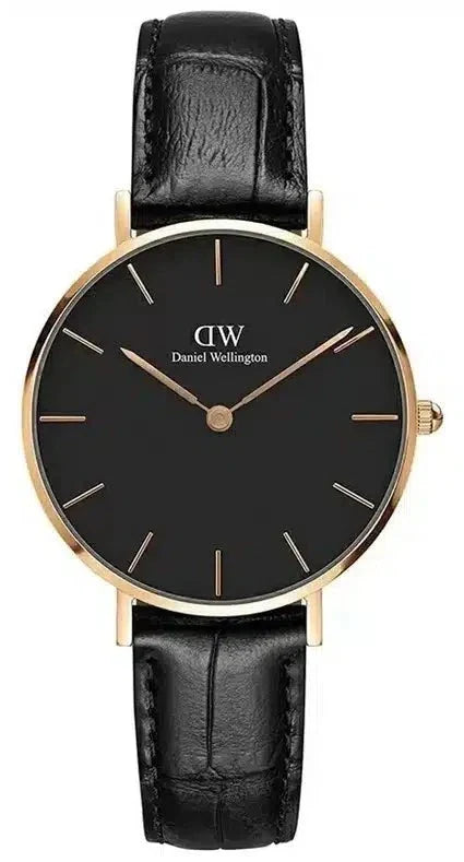 Daniel Wellington Classic Petite Reading Black Dial Black Leather Strap Watch For Women - DW00100167 Buy Now By Daniel Wellington