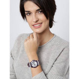 Guess Limelight Quartz Silver Dial Purple Leather Strap Watch For Women - W0775L6 Buy Now By Guess
