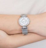 Guess Muse Quartz White Dial Silver Steel Strap Watch For Women - W1008l1 Buy Now By Guess