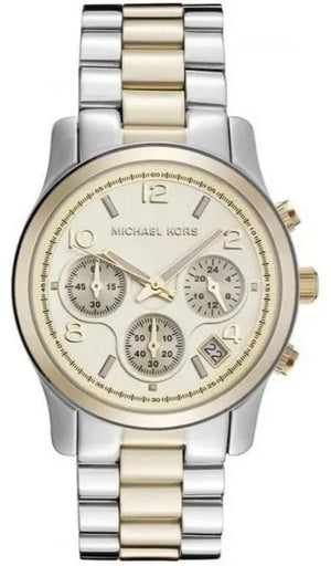Michael Kors Runway Gold Dial Two Tone Steel Strap Watch for Women - MK5137 Buy Now By Michael Kors