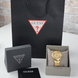 Guess Soho Champagne Dial Stainless Steel Mesh Bracelet Watch For Women - W0638L2 Buy Now By Guess