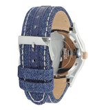 Guess Rigor Analog Blue Dial Blue Denim Strap Watch For Men - W0040G6 Buy Now By Guess