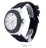 Guess Force Analog Quartz White Dial Black Rubber Strap Watch For Men - W0674G3 Buy Now By Guess