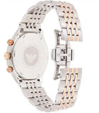 Emporio Armani Zeta Chronograph Quartz White Dial Two Tone Steel Strap Watch For Men - AR1998 Buy Now By Emporio Armani