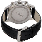 Hugo Boss Aeroliner Chronograph Black Dial Black Leather Strap Watch For Men - 1512448 Buy Now By Hugo Boss