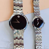 Movado Classic Quartz Black Dial Silver Steel Strap Watch for Men - 0606337 Buy Now By Movado