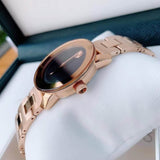 Movado Bold Black Dial Rose Gold Steel Strap Watch for Women - 3600463 Buy Now By Movado
