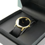 Movado Museum Classic Quartz Black Dial Black Leather Strap Watch for Men - 0607195 Buy Now By Movado