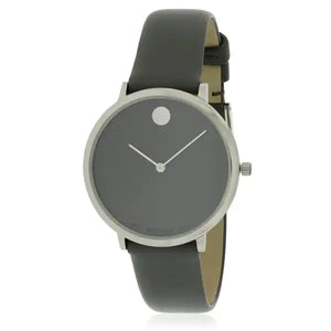 Movado Museum 70th Anniversary Grey Dial Grey Leather Strap Watch For Women - 0607144 Buy Now By Movado