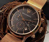 Maserati Epoca Black Dial Gold Mesh Bracelet Watch For Men - R8873618005 Buy Now By Maserati