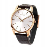 Calvin Klein City Silver Dial Brown Leather Strap Watch For Men - K2G21629 Buy Now By Calvin Klein