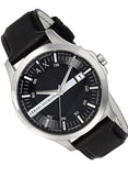 Armani Exchange Hampton Chronograph Black Dial Black Leather Strap Watch For Men - AX2101 Buy Now By Armani Exchange