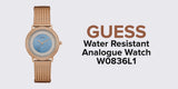 Guess Willow Crystal Blue Dial Rose Gold Mesh Bracelet Watch For Women - W0836L1 Buy Now By Guess