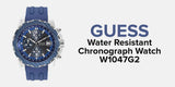 Guess Octane Chronograph Black Dial Blue Rubber Strap Watch For Men - W1047G2 Buy Now By Guess
