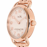 Coach Delancey White Dial Rose Gold Steel Strap Watch for Women - 14502242 Buy Now By Coach