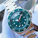 Citizen Promaster Mechanical Green Dial Silver Steel Strap Watch For Men - NJ0129-87X Buy Now By Citizen