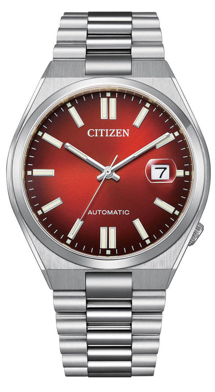 Citizen Tsuyosa Automatic Red Dial Silver Steel Strap Watch For Men - NJ0150-56W Buy Now By Citizen