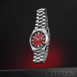 Citizen Tsuyosa Automatic Red Dial Silver Steel Strap Watch For Men - NJ0150-56W Buy Now By Citizen
