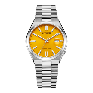 Citizen Tsuyosa Automatic Yellow Dial Silver Steel Strap Watch for Men - NJ0150-81Z Buy Now By Citizen