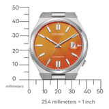 Citizen Tsuyosa Automatic Orange Dial Silver Steel Strap Watch For Men - NJ0151-88Z Buy Now By Citizen