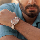 Citizen x Pantone Automatic Warm Sand Dial Silver Steel Strap Watch For Men - NJ0158-89Y Buy Now By Citizen