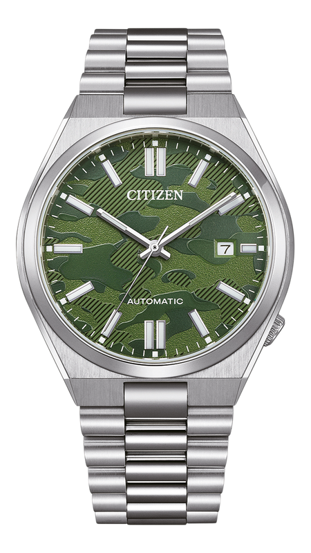 Citizen Tsuyosa Automatic Camouflage Green Dial Silver Steel Strap Watch For Men - NJ0159-86X Buy Now By Citizen