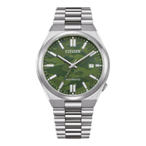 Citizen Tsuyosa Automatic Camouflage Green Dial Silver Steel Strap Watch For Men - NJ0159-86X Buy Now By Citizen