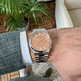 Citizen Tsuyosa Automatic Salmon Orange Dial Silver Steel Strap Watch For Men - NJ0159-86Z Buy Now By Citizen