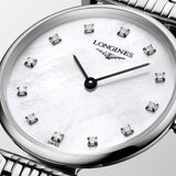 Longines La Grande Classique Diamonds White Dial Silver Steel Strap Watch for Women - L4.209.4.87.6 Buy Now By Longines