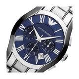 Emporio Armani Classic Blue Dial Silver Steel Strap Watch For Men - AR1635 Buy Now By Emporio Armani