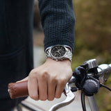 Citizen Eco Drive Chronograph Black Dial Silver Steel Strap Watch For Men - AT2140-55E Buy Now By Citizen