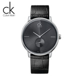 Calvin Klein Accent Black Dial Black Leather Strap Watch for Men - K2Y211C3 Buy Now By Calvin Klein
