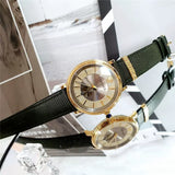 Versace V-Circle Manifesto Gold Dial Black Leather Strap Watch for Men - VBQ030017 Buy Now By Versace