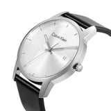 Calvin Klein City Silver Dial Black Steel Strap Watch for Men - K2G2G1CX Buy Now By Calvin Klein