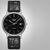 Longines Presence 38.5mm Automatic Black Dial Black Leather Strap Watch for Men - L4.921.4.52.2 Buy Now By Longines