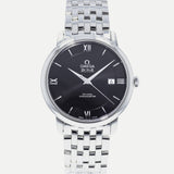 Omega De Ville Prestige Co-Axial Black Dial Silver Steel Strap Watch for Men - 424.10.40.20.01.001 Buy Now By Omega