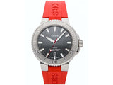 Oris Aquis Date Relief Grey Dial Red Rubber Strap Watch for Men - 0173377304153-0742466EB Buy Now By Oris