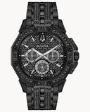 Bulova Octova Chronograph Black Crystal Dial Black Steel Strap Watch for Men - 98C134 Buy Now By Bulova