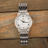 Omega De Ville Prestige Co Axial Automatic White Dial Silver Steel Strap Watch for Men - 424.10.40.20.02.005 Buy Now By Omega