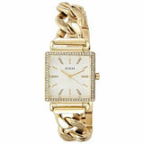 Guess Vanity Diamonds Silver Dial Gold Steel Strap Watch for Women - W1030L2 Buy Now By Guess