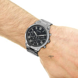 Guess Hendrix Chronograph Blue Dial Silver Steel Strap Watch for Men - W1309G1 Buy Now By Guess