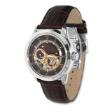 Bulova Classic Skeleton Automatic Brown Dial Brown Leather Strap Watch for Men - 96A120 Buy Now By Bulova