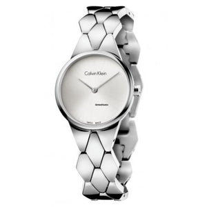 Calvin Klein Snake Silver Dial Silver Steel Strap Watch For Women - K6E23146 Buy Now By Calvin Klein