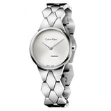 Calvin Klein Snake Silver Dial Silver Steel Strap Watch For Women - K6E23146 Buy Now By Calvin Klein