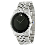 Movado Museum Classic Black Dial Silver Steel Strap Watch For Men - 606504 Buy Now By Movado