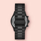 Michael Kors Slim Runway Chronograph Black Dial Black Steel Strap Watch For Men - MK8919 Buy Now By Michael Kors