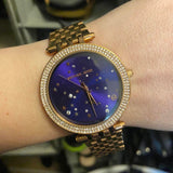 Michael Kors Darci Blue Dial Rose Gold Steel Strap Watch for Women - MK3728 Buy Now By Michael Kors