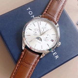 Tommy Hilfiger Oliver Quartz White Dial Brown Leather Strap Watch for Men - 1791304 Buy Now By Tommy Hilfiger